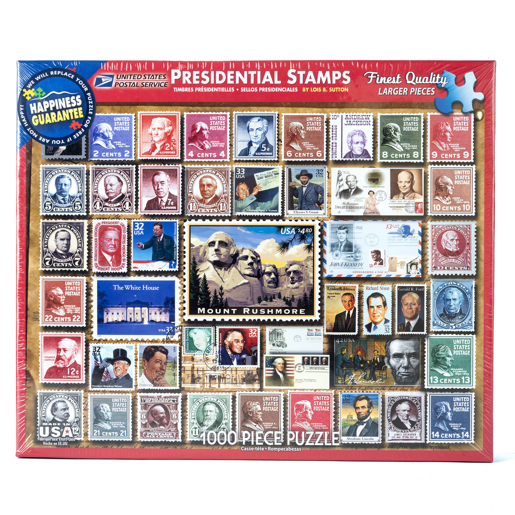 Americana Presidential Stamps 1000PC Puzzle