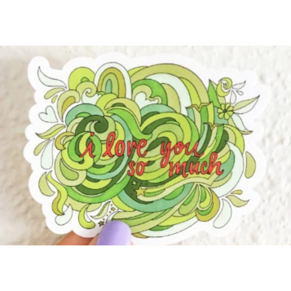 Austin Texas I Love You So Much 3x3 Sticker By Becca Borrelli The Store At Lbj