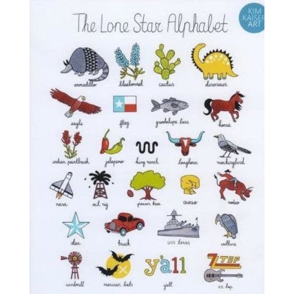 Just for Kids The Lone Star Alphabet 8x10 print by Kim Kaiser