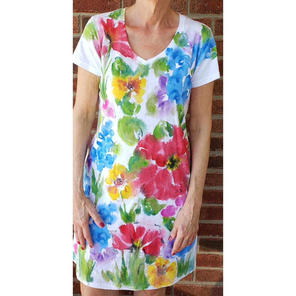 Lady Bird Johnson sale-Painted Wildflower Dress