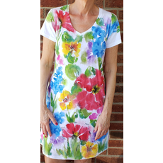 Lady Bird Johnson sale-Painted Wildflower Dress