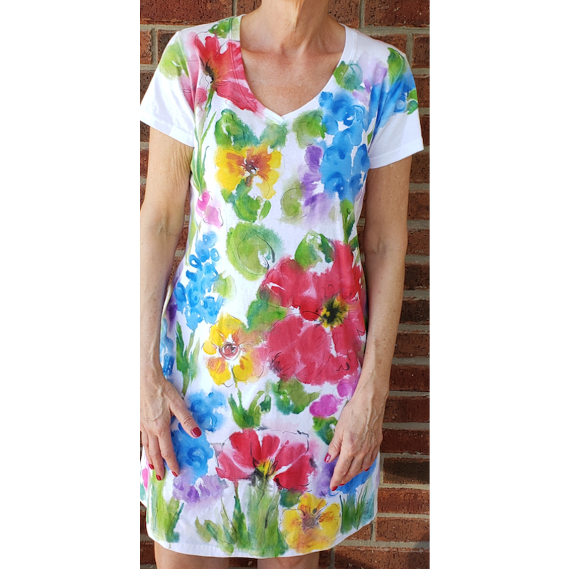 Lady Bird Johnson sale-Painted Wildflower Dress