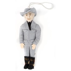 All the Way with LBJ sale-President Johnson/Cowboy Hat Felt Ornament~