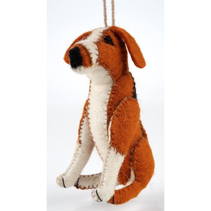All the Way with LBJ Him & Her Beagle Felt Ornament