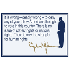 All the Way with LBJ Right To Vote Postcard