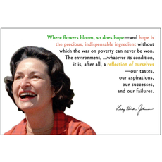 Lady Bird Johnson Where Flowers Bloom Postcard