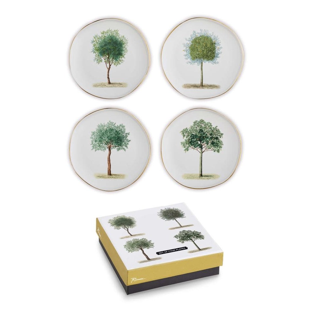 Lady Bird Johnson Lithographie Tree Plates s/4 boxed
