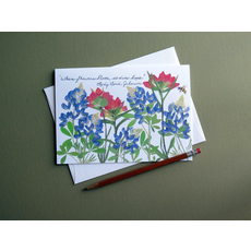 Lady Bird Johnson “Where flowers bloom…” wildflowers blank card
