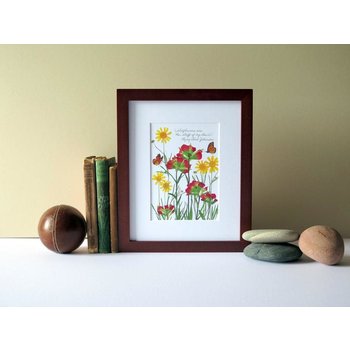 Lady Bird Johnson “Stuff of my heart” Lady Bird Johnson quote wildflower 8x10 print