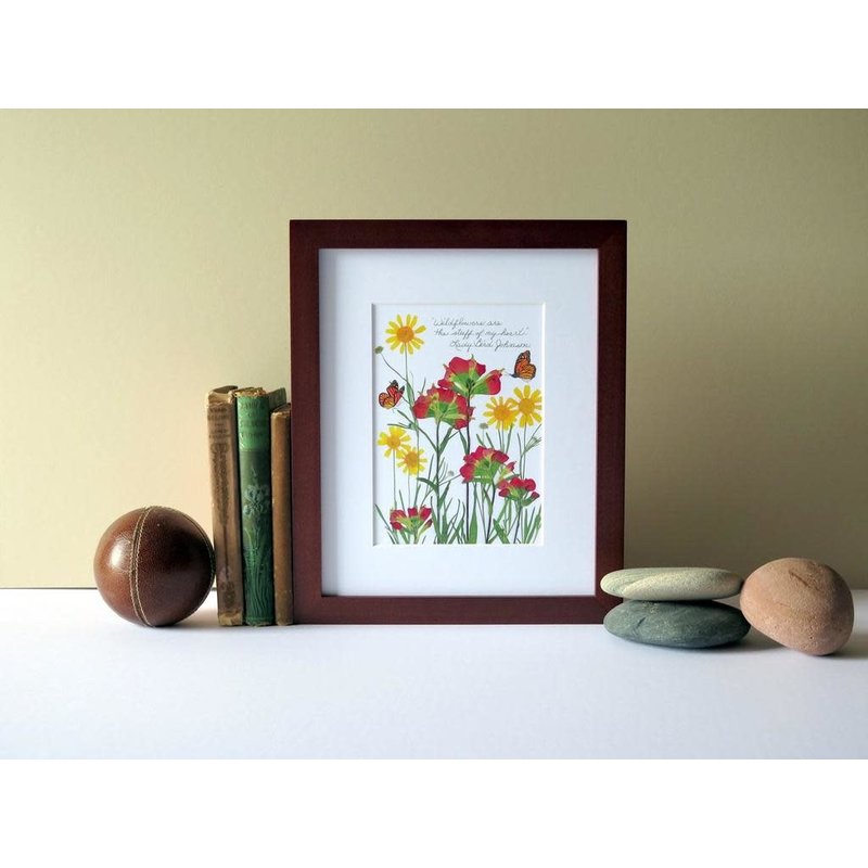 Lady Bird Johnson “Stuff of my heart” Lady Bird Johnson quote wildflower 8x10 print