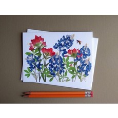 Austin & Texas Bluebonnet/Indian Paintbrush w/Bee Card