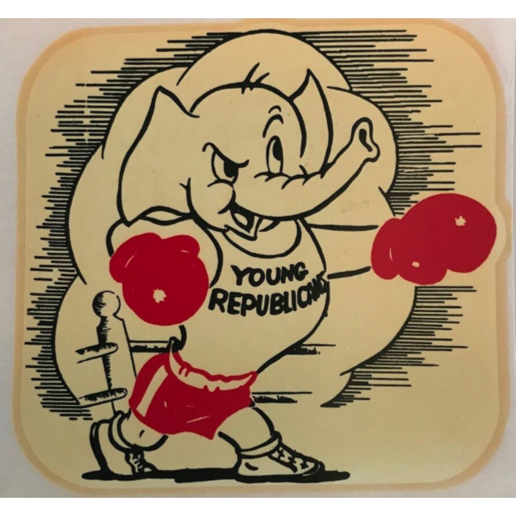 1950's Young Republican Elephant Water Decal