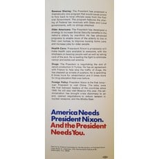 1972 Re-Elect The President Campaign Pamphlet
