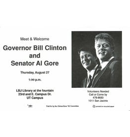 Clinton and Gore UT Campus Flyer