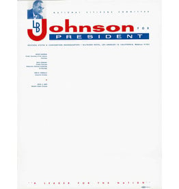 All the Way with LBJ Set of 10 letterhead for Johnson For President 1960 Campaign
