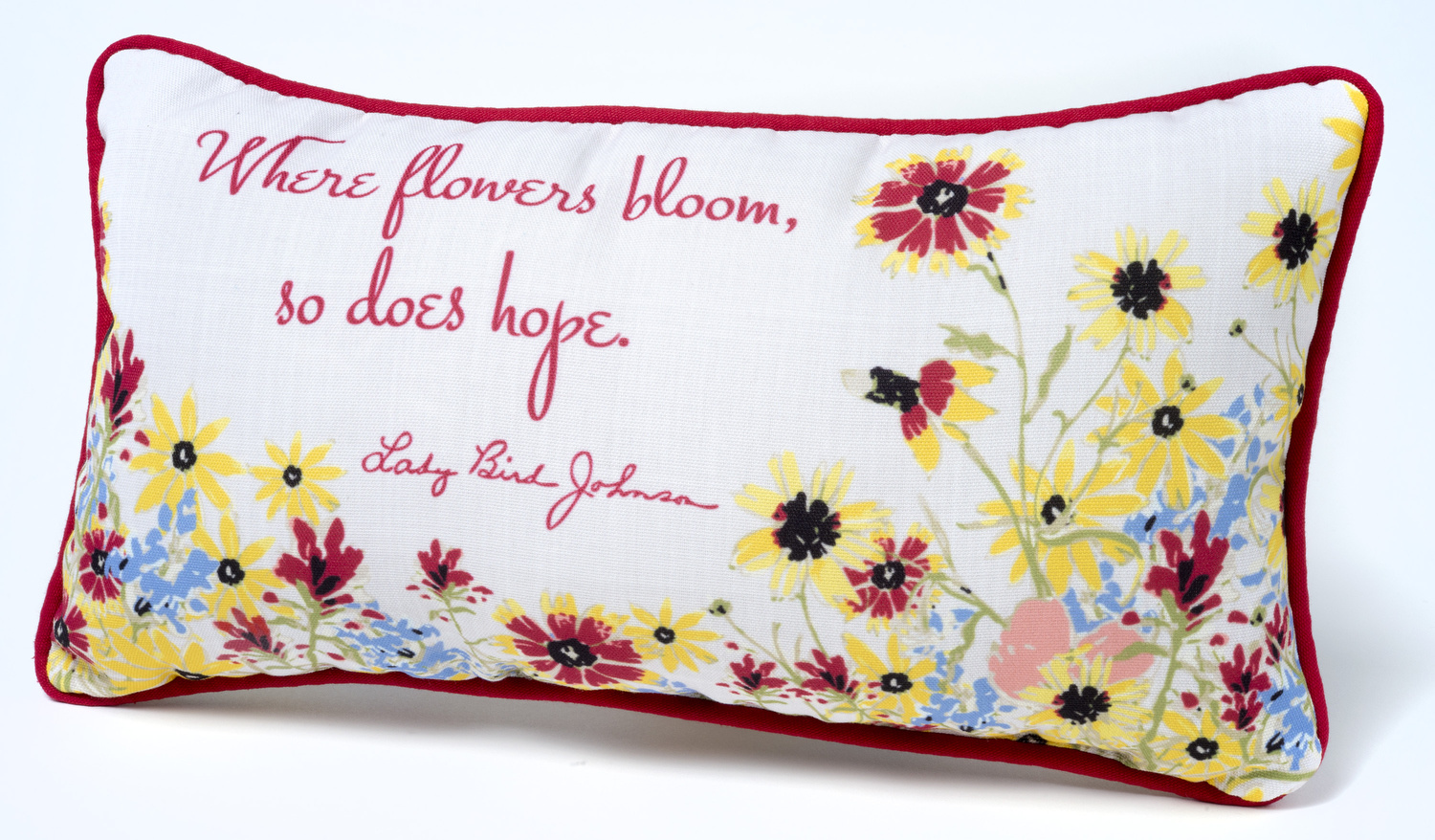 Get in the spirit of Spring with our "Where Flowers Bloom" pillow!  