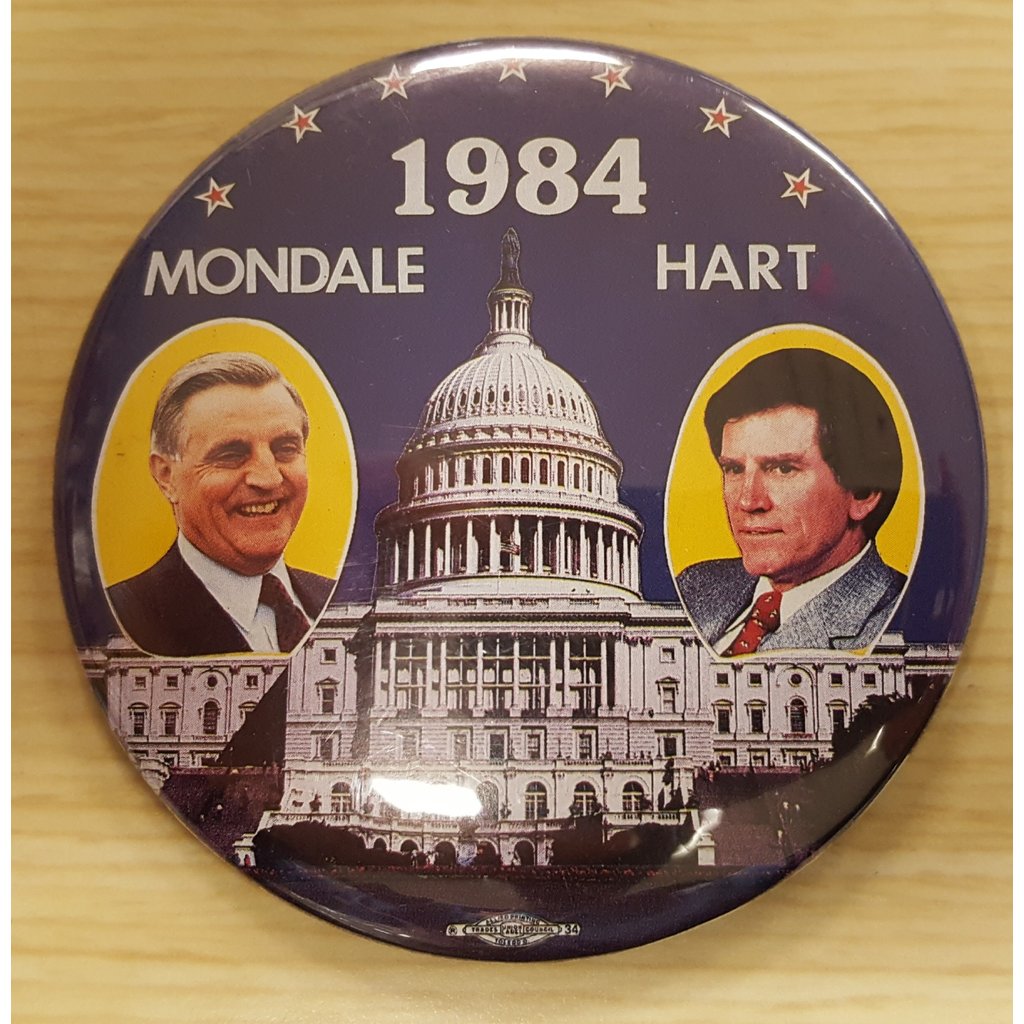 Mondale Hart 1984 DNC Button