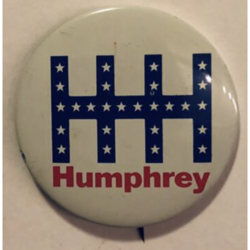 2.25” Blue HHH with white stars campaign button