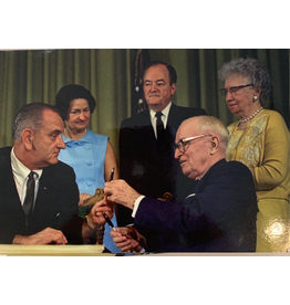 All the Way with LBJ Medicare Bill Signing Postcard Color