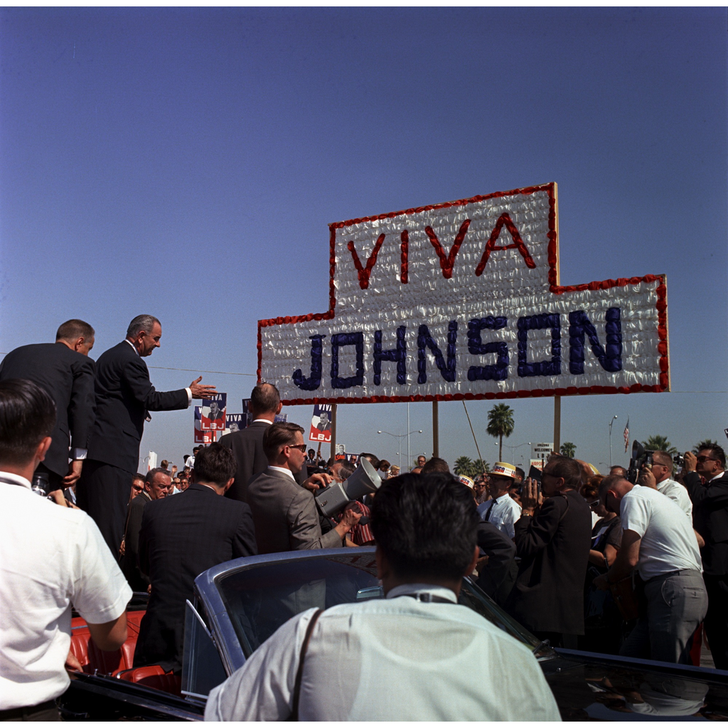 All the Way with LBJ Viva Johnson Postcard