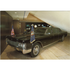 All the Way with LBJ Limo Postcard