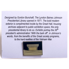 All the Way with LBJ LBJ Library Enamel Lapel Pin - Navy