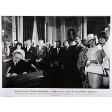 Civil Rights Voting Rights Act Signing Poster 18X24
