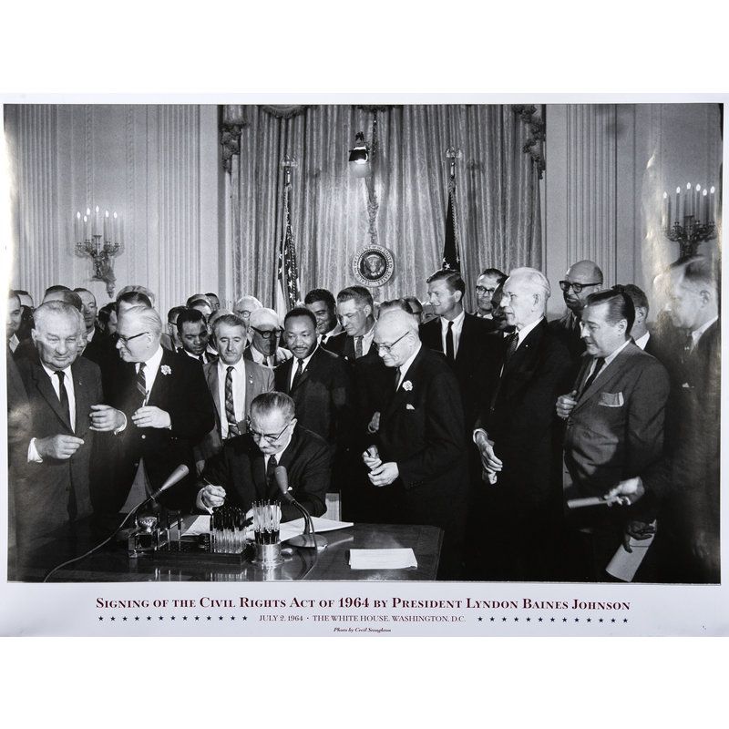 Civil Rights Civil Rights Act Signing Poster 18x24