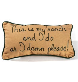 All the Way with LBJ LBJ's Damn Ranch Pillow