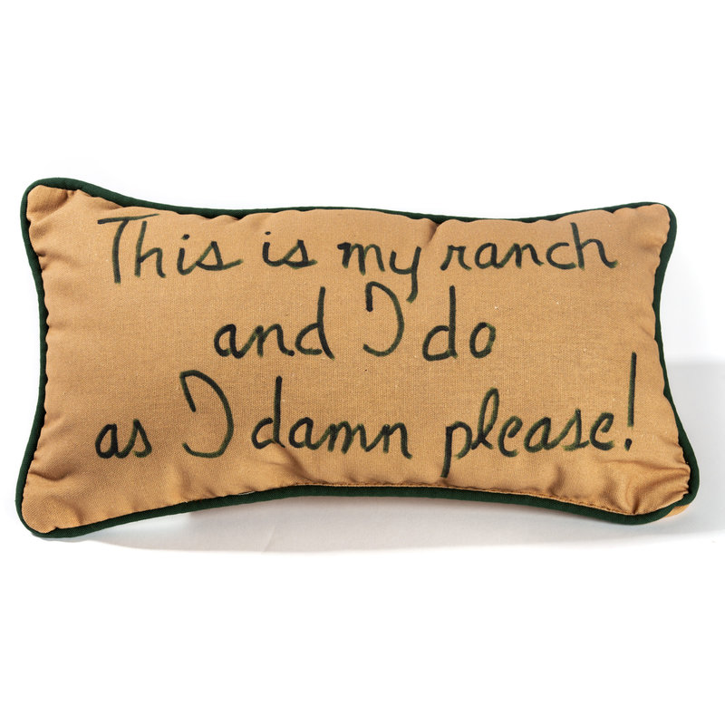 All the Way with LBJ LBJ's Damn Ranch Pillow
