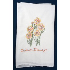 Austin & Texas Indian Blanket Embroidered Tea Towel