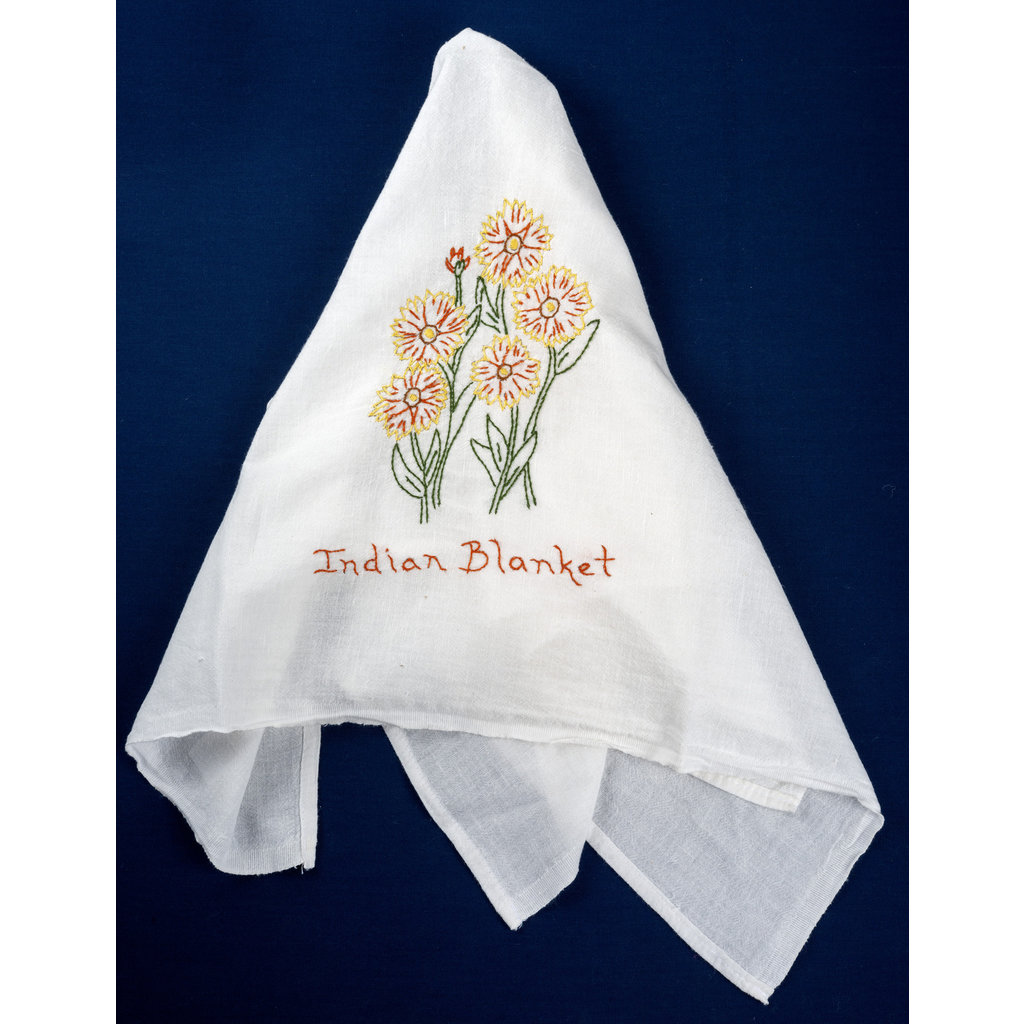Austin & Texas Indian Blanket Embroidered Tea Towel