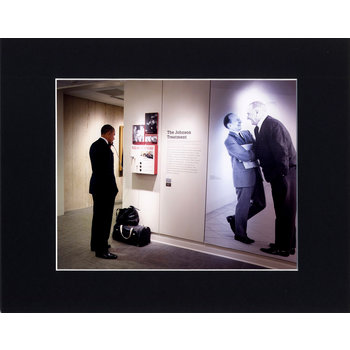 All the Way with LBJ President Obama at LBJ Library Phone 8X10 Photo Matted