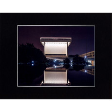 Sale LBJ Library Night Reflection Photo 8X10 Signed & Matted