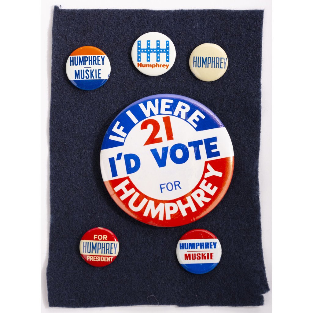 Hubert Humphrey Campaign Buttons Collection
