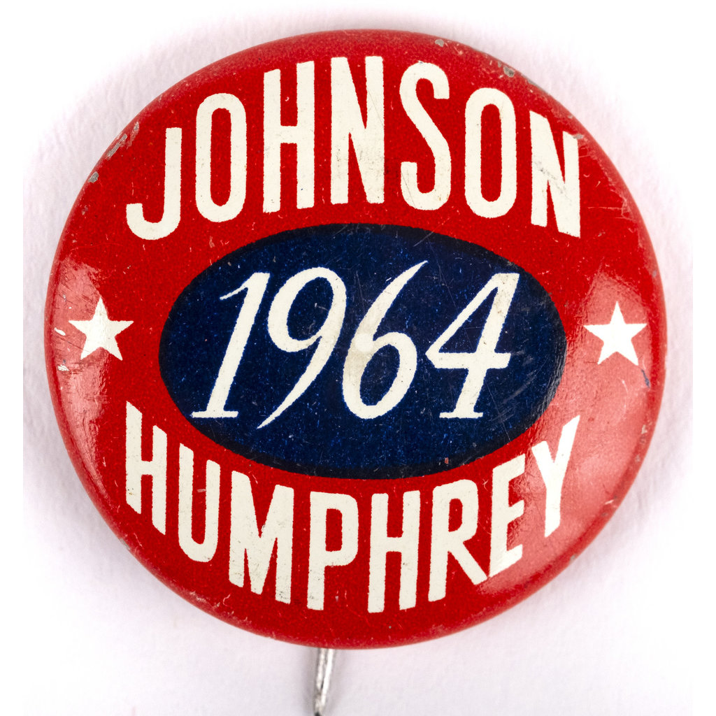 All the Way with LBJ Red Johnson 1964 Humphrey Button