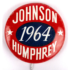All the Way with LBJ Red Johnson 1964 Humphrey Button