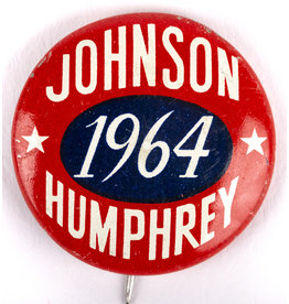 All the Way with LBJ Johnson 1964 Humphrey Campaign Button