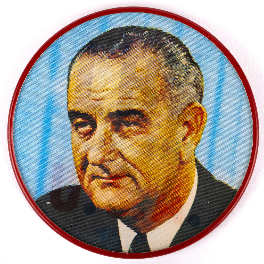 All the Way with LBJ LBJ for the USA Flasher Campaign button