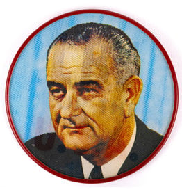 All the Way with LBJ LBJ for the USA Flasher Campaign button