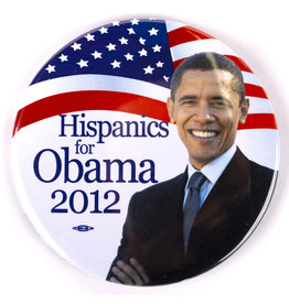 Hispanics for Obama 2012 Button