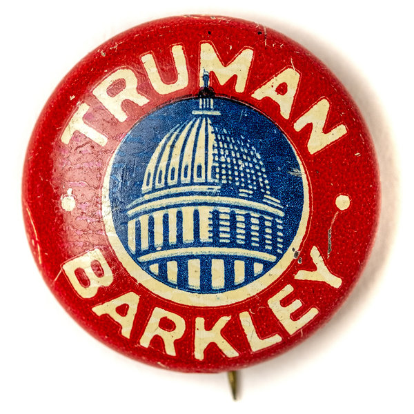 Truman Barkley 1948 Campaign Button