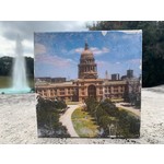 Austin & Texas Texas Capitol mixed media on 6x6 canvas Jean Schuler