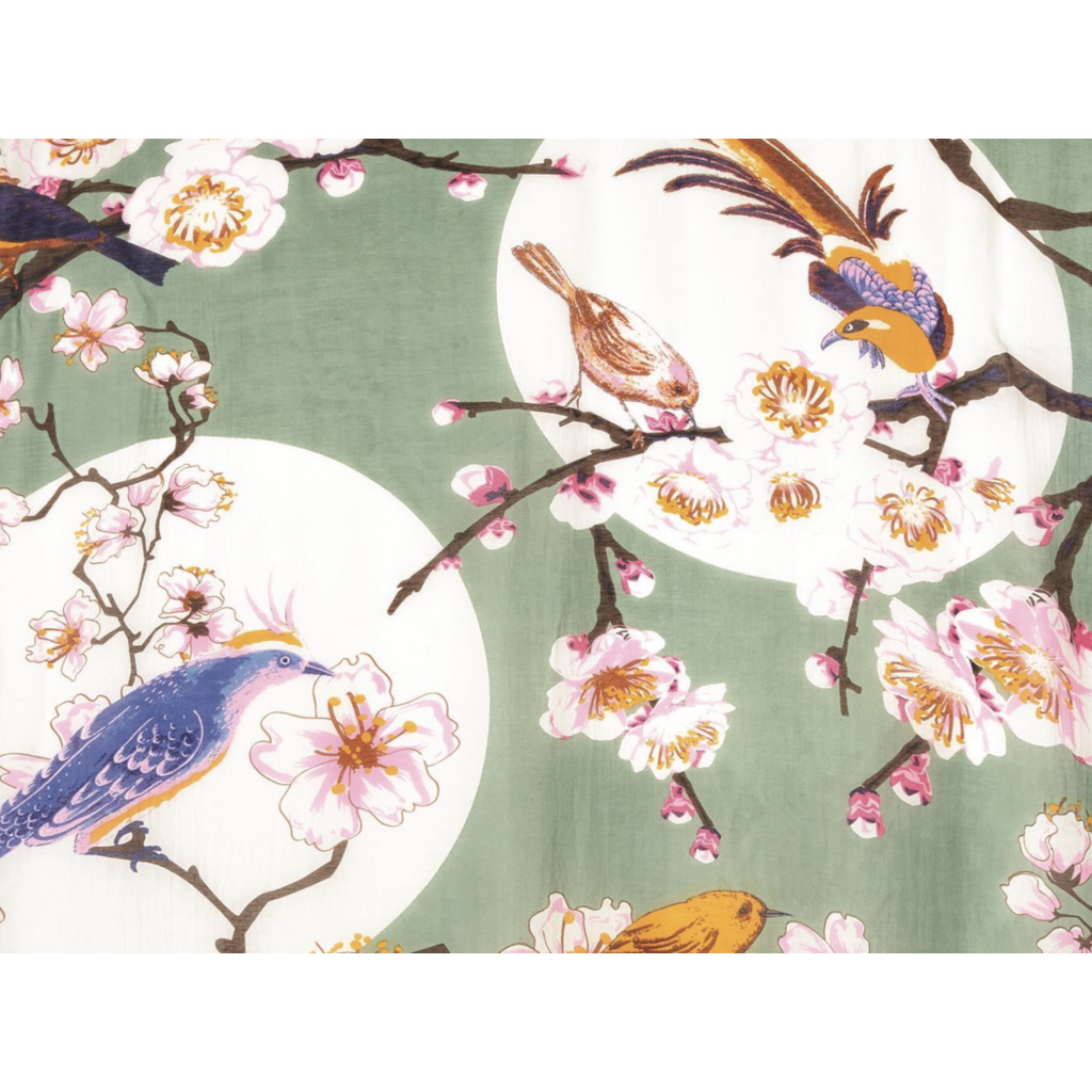 Lady Bird Johnson Blossom & Birds Scarf
