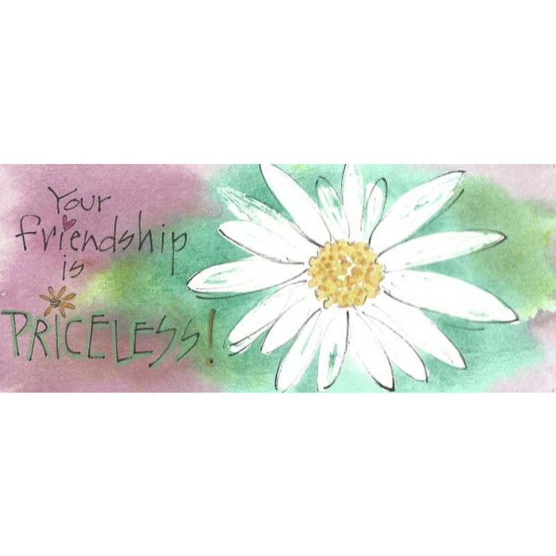 Lady Bird Johnson Your Friendship is Priceless Bookmark w/Tea