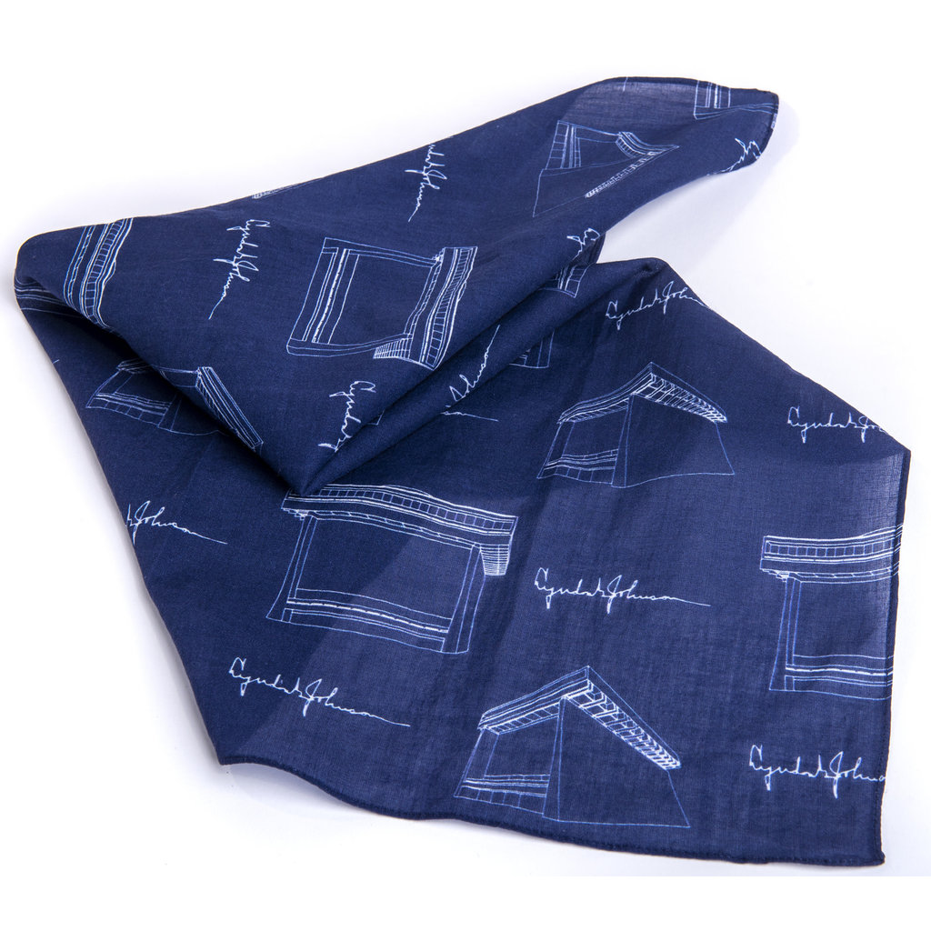 All the Way with LBJ Navy Multiple Library Bandana 20x20