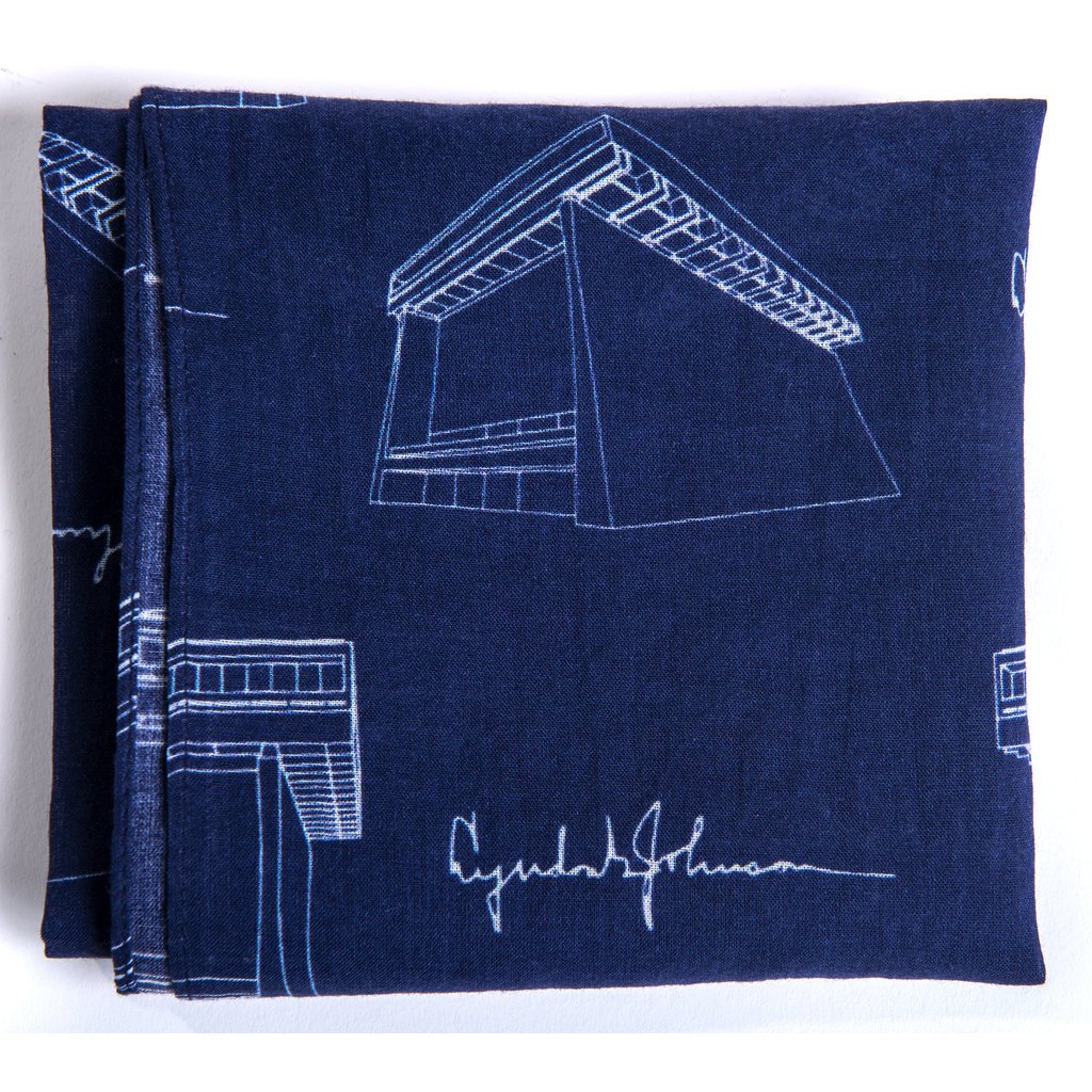 All the Way with LBJ Navy Multiple Library Bandana 20x20