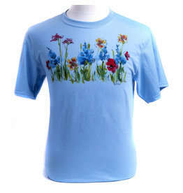 Lady Bird Johnson Painted Wildflower Tshirt Blue