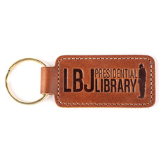 All the Way with LBJ Can Do Leather Key Fob
