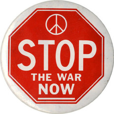 Vietnam Stop The War Now - original anti vietnam button